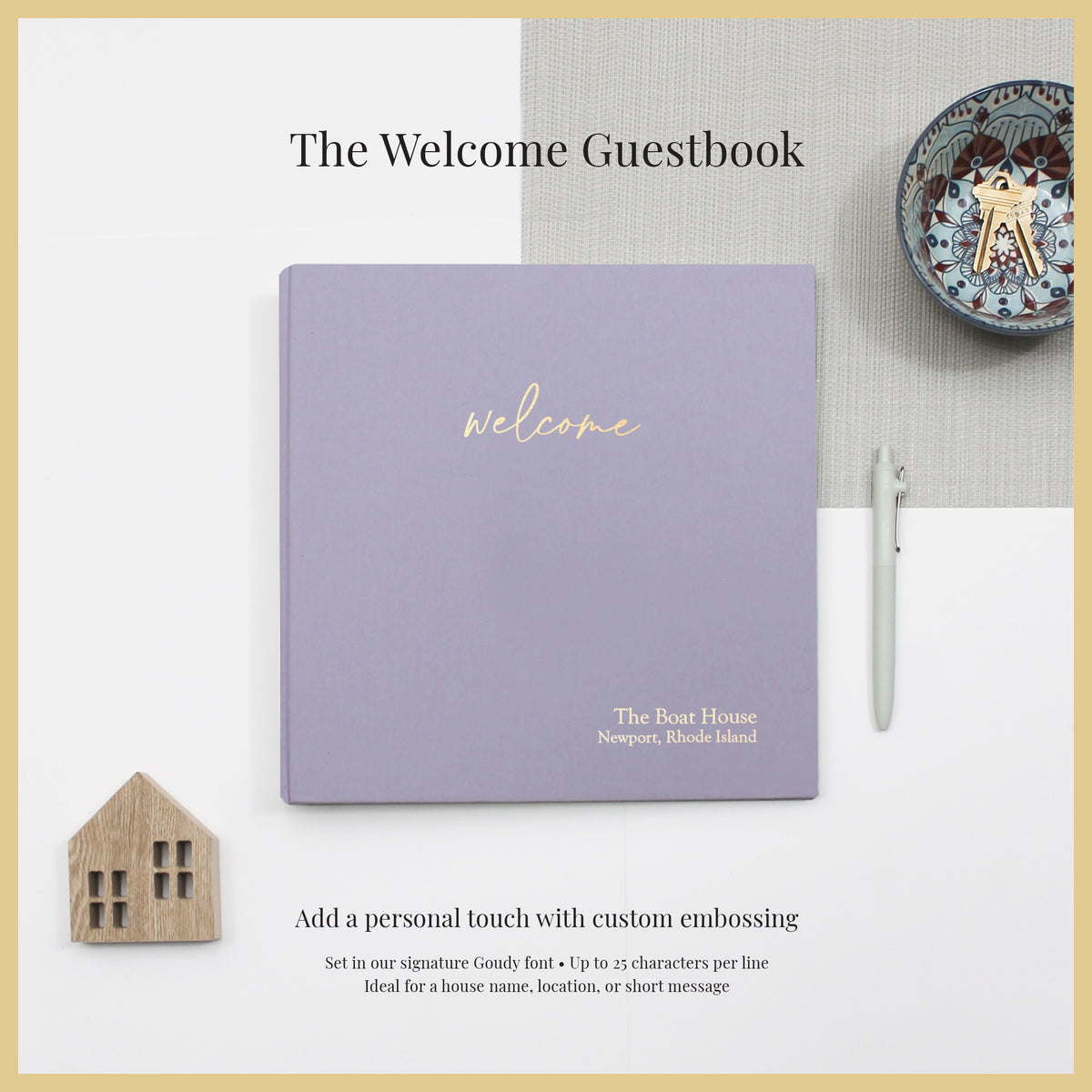 The Welcome Guestbook | Lavender Cotton