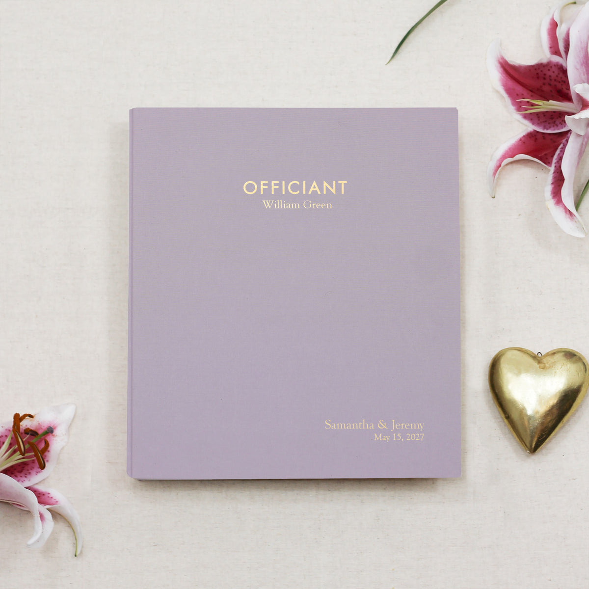 The Officiant Binder | Lavender Cotton