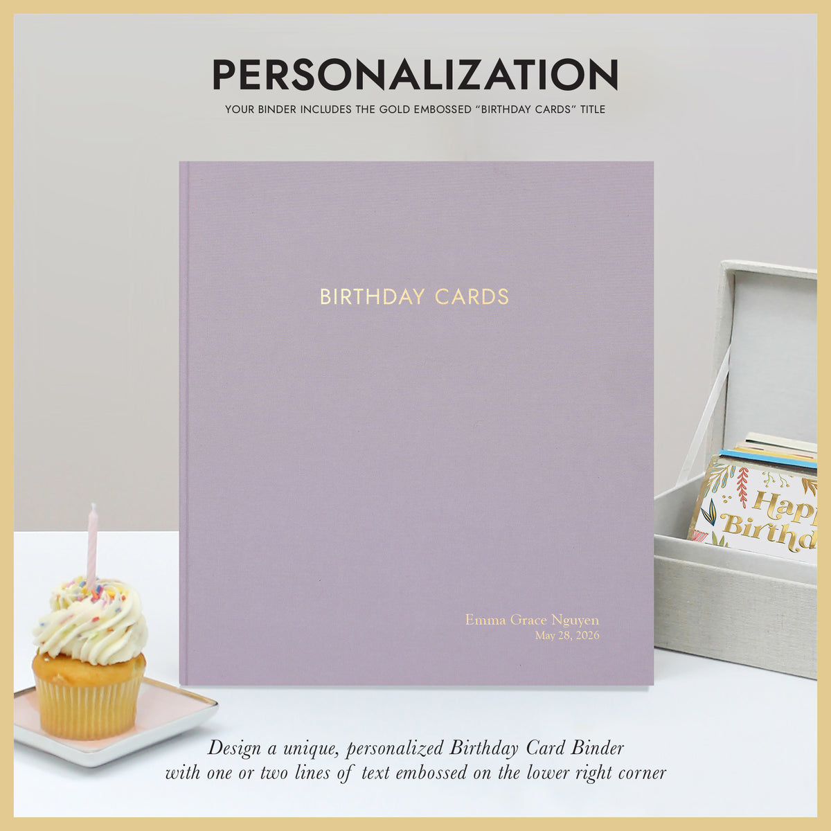 The Birthday Card Binder | Lavender Cotton