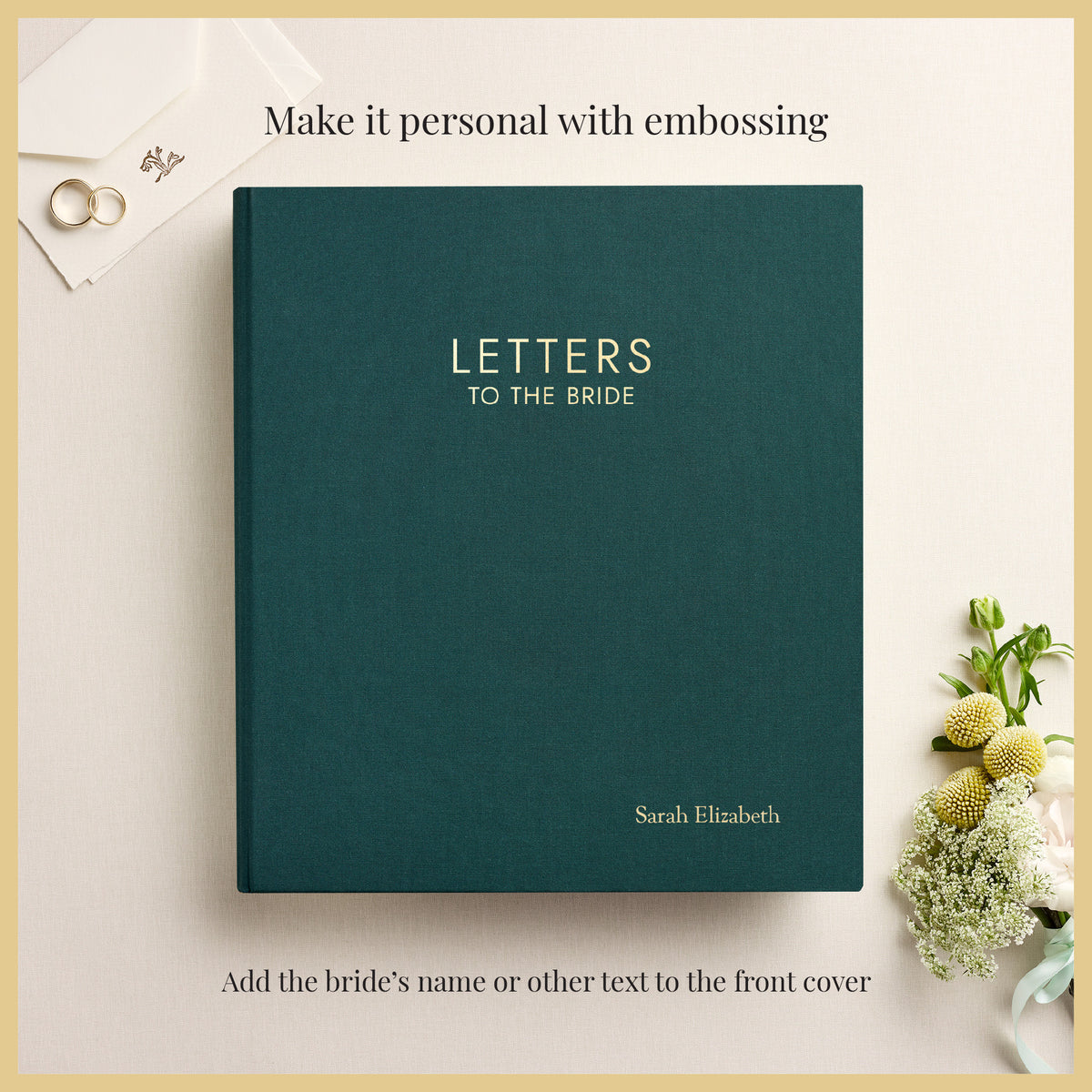Letters To The Bride | Teal Blue Cotton