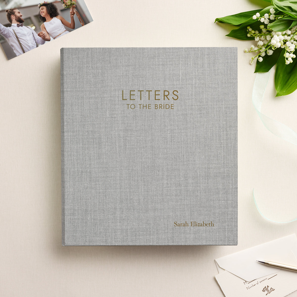 Letters To The Bride | Light Gray Linen