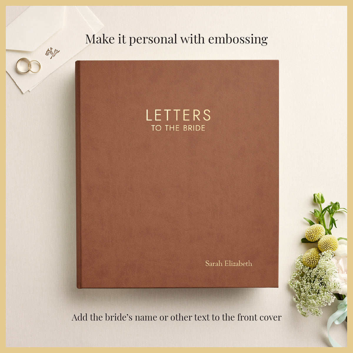Letters To The Bride | Light Brown Vegan Leather