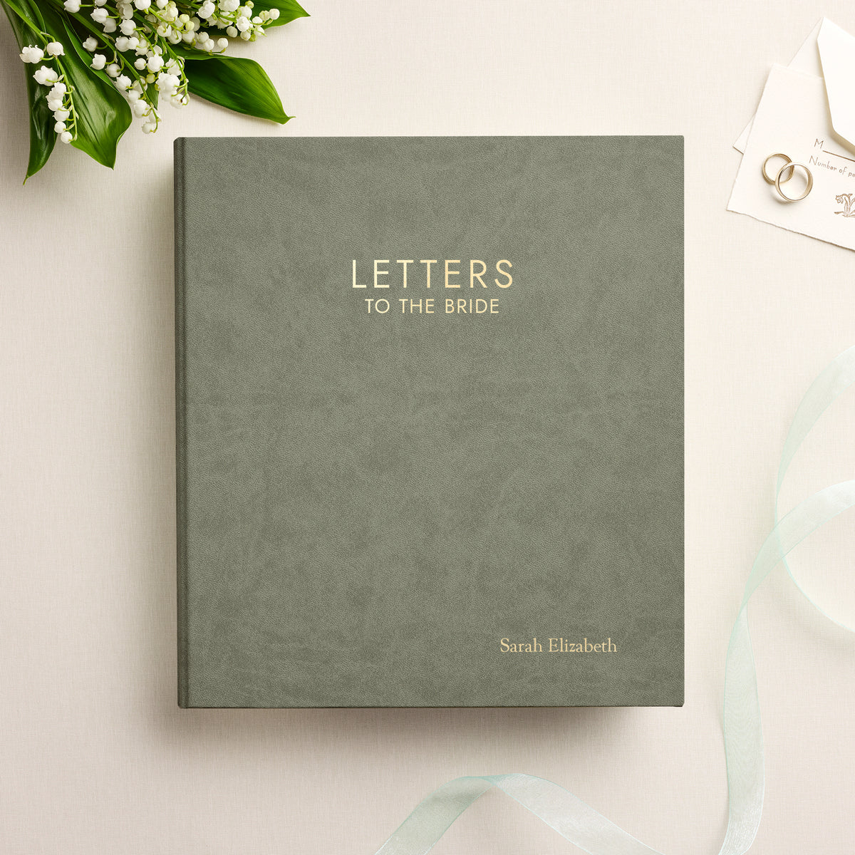 Letters To The Bride | Moss Green Vegan Leather