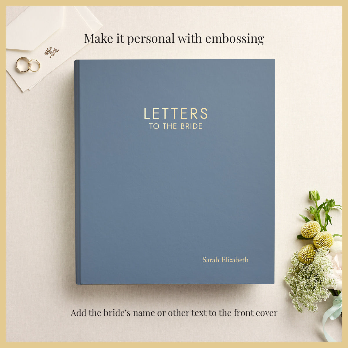 Letters To The Bride | Ocean Blue Vegan Leather