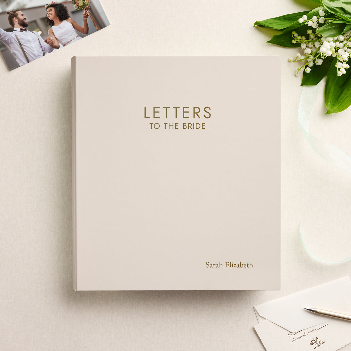 Letters To The Bride | Pearl White Vegan Leather