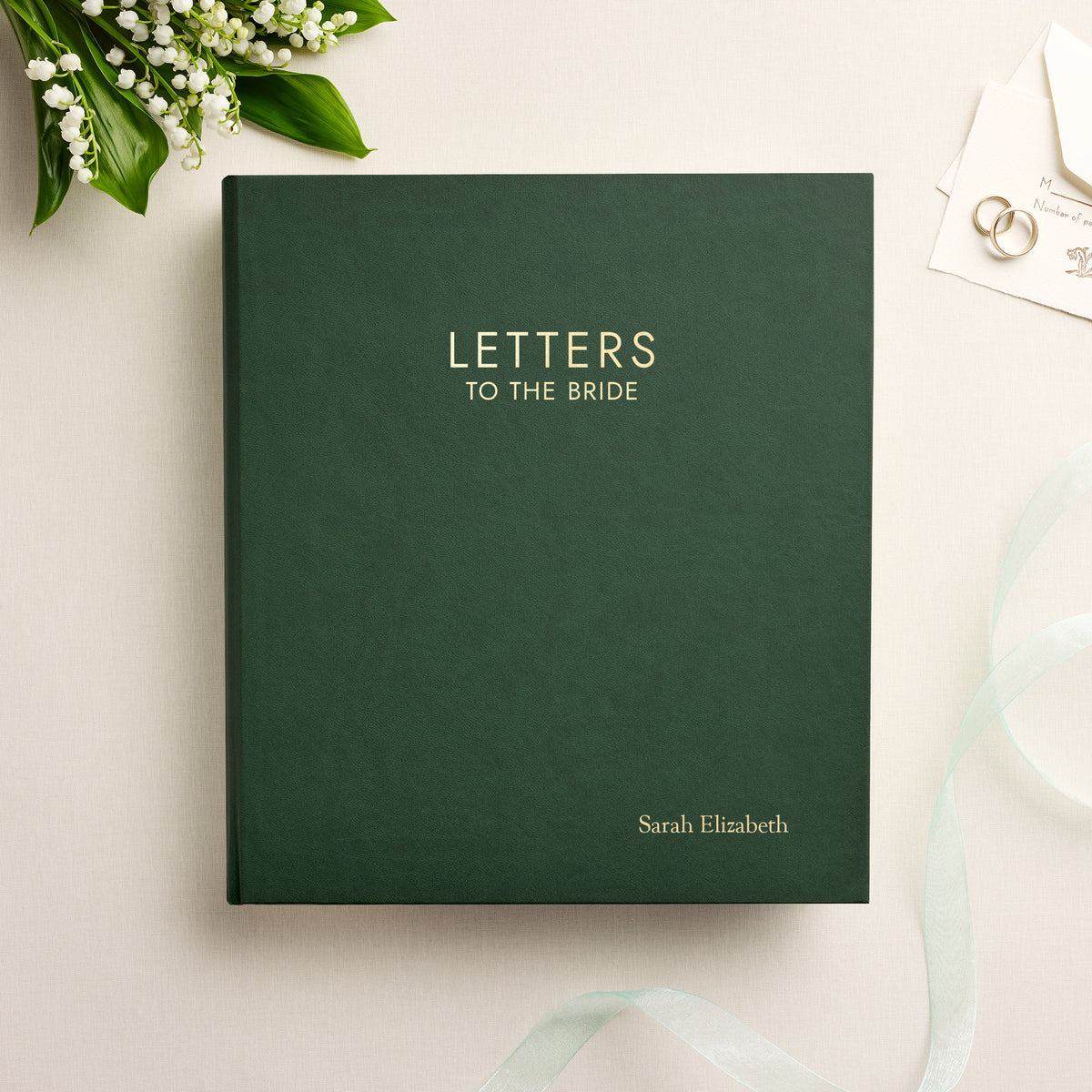 Letters To The Bride | Pine Green Vegan Leather