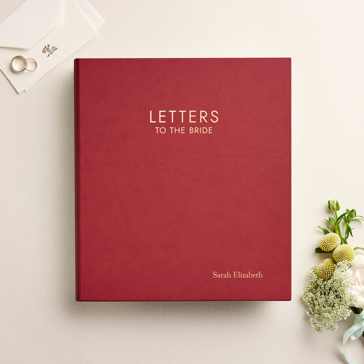 Letters To The Bride | Red Vegan Leather