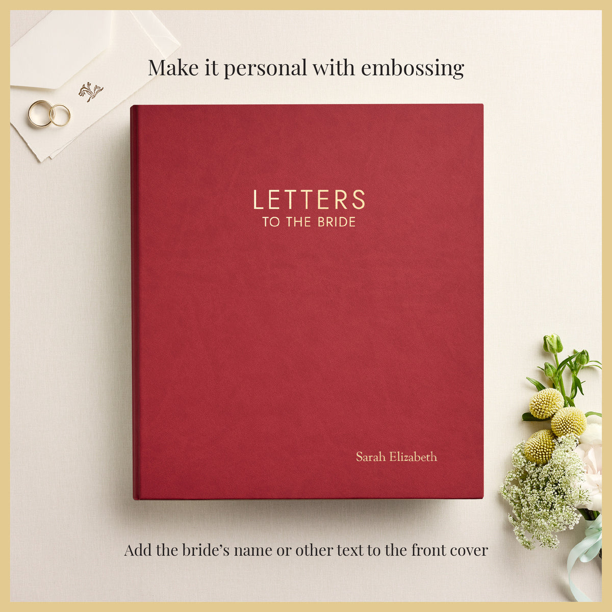 Letters To The Bride | Red Vegan Leather