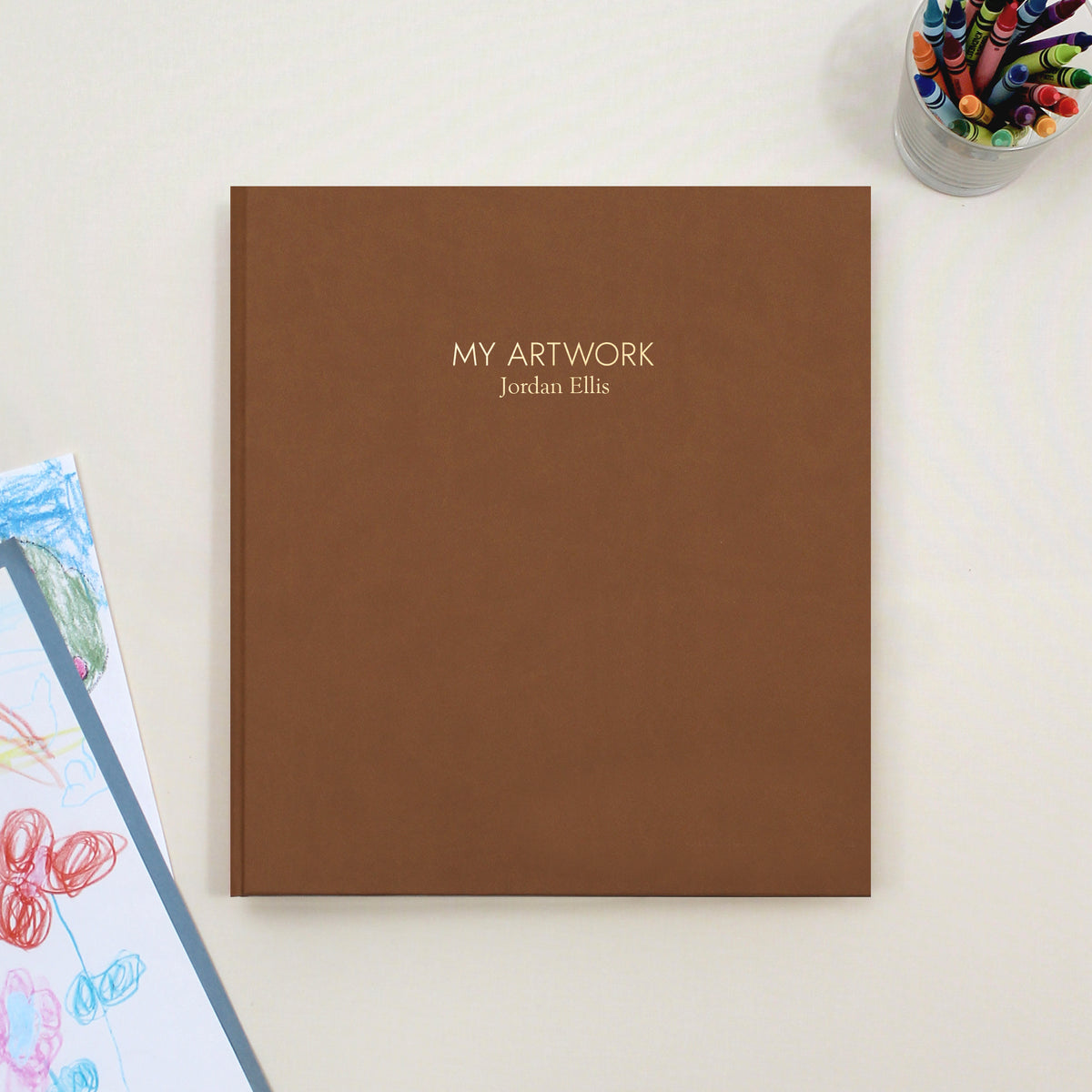 My Artwork Binder | Light Brown Vegan Leather
