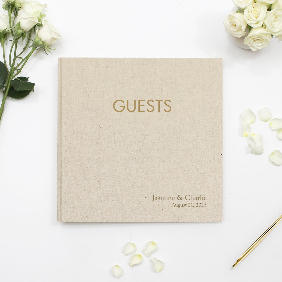Event Guestbook | Cover: Natural Linen | Available Personalized