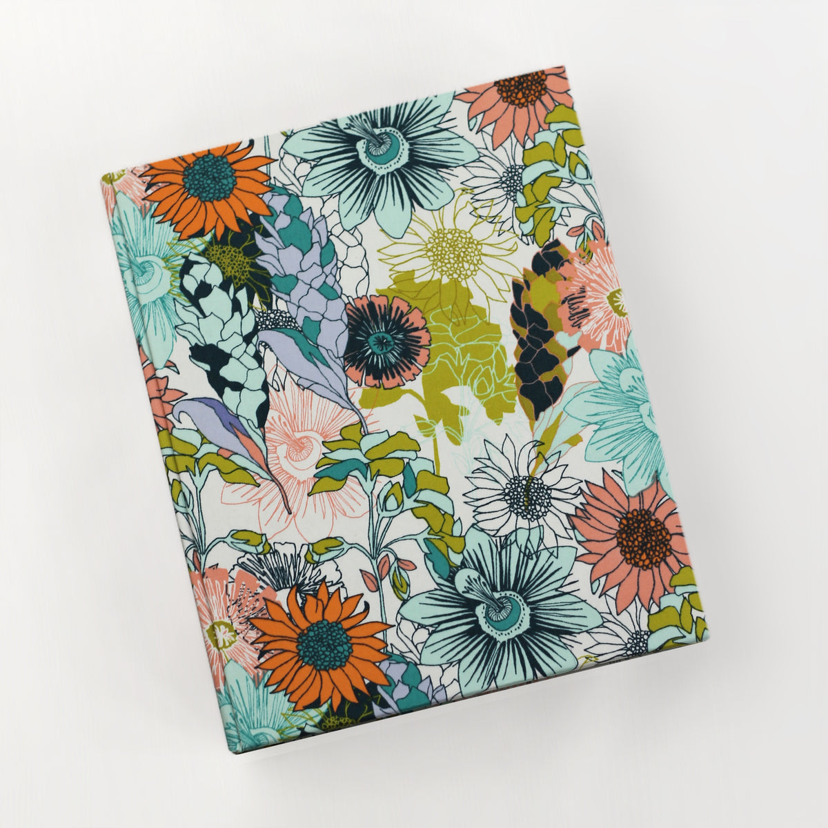 Large 8x10 Blank Page Journal | Cover: Retro Floral