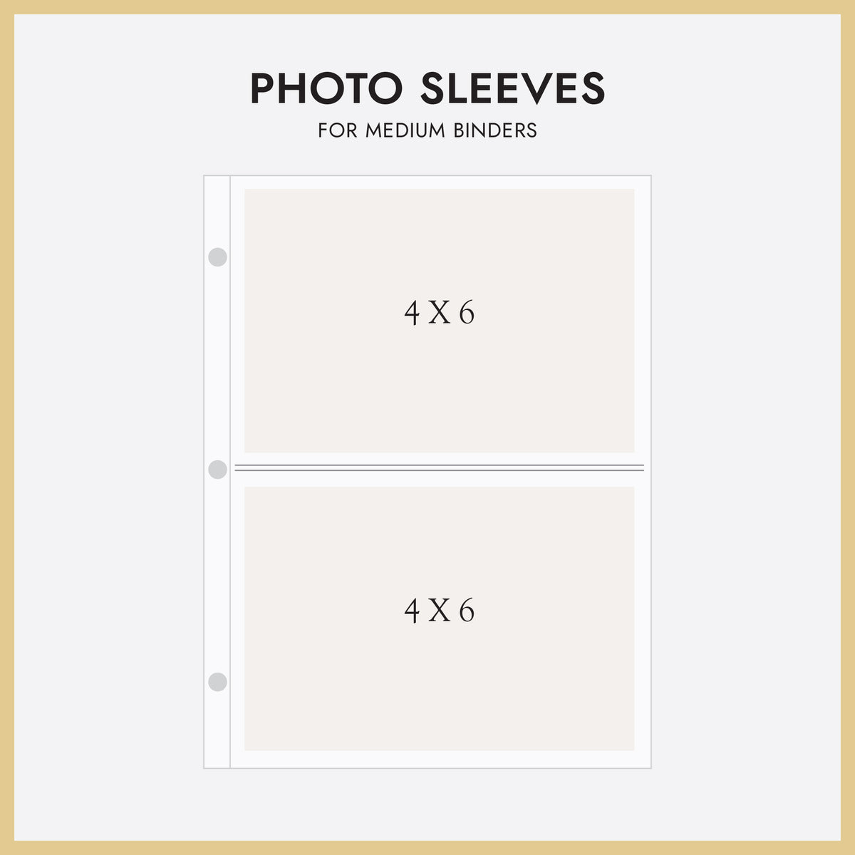Medium 3-Ring Clear Pocket Album Refill: 4x6
