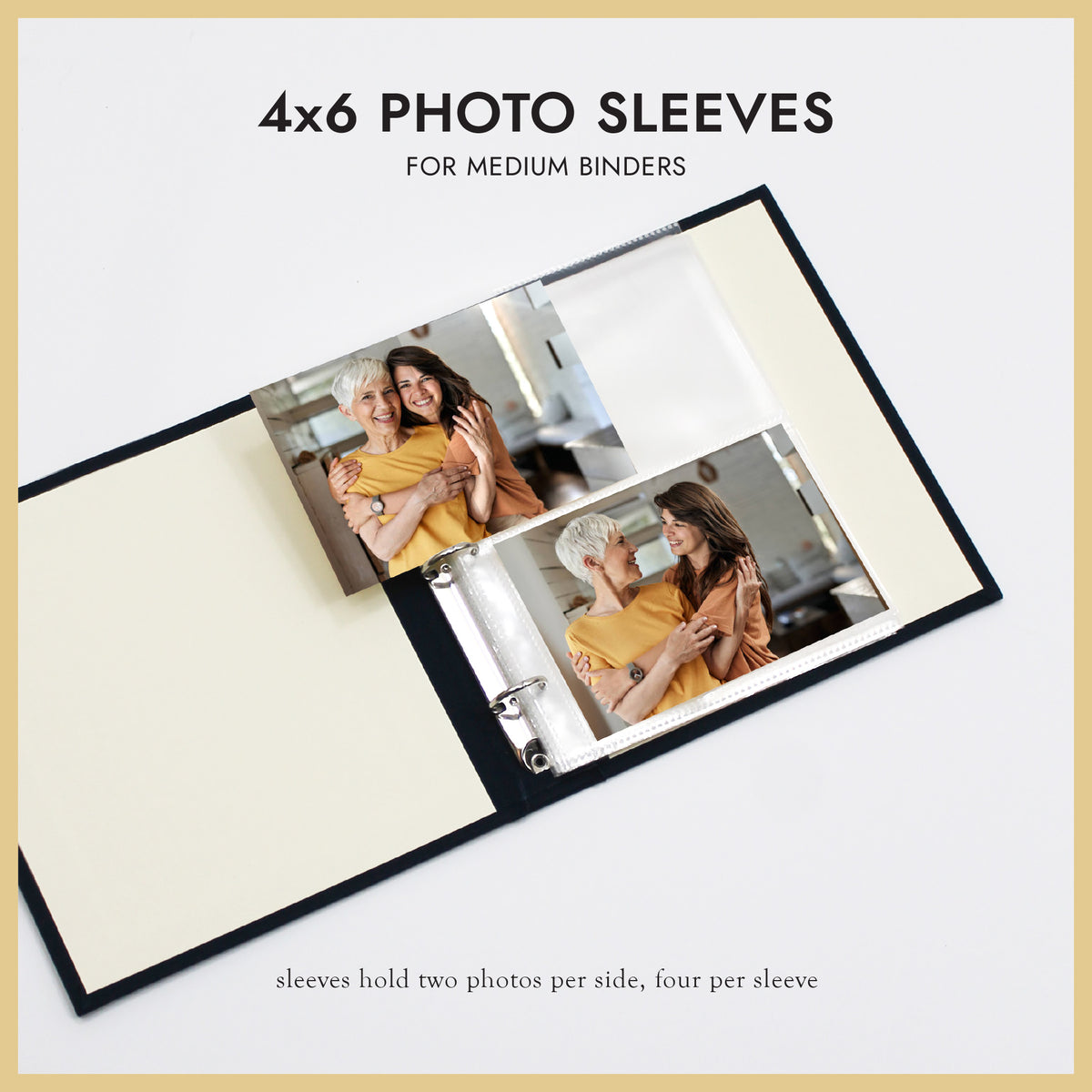 Medium 3-Ring Clear Pocket Album Refill: 4x6