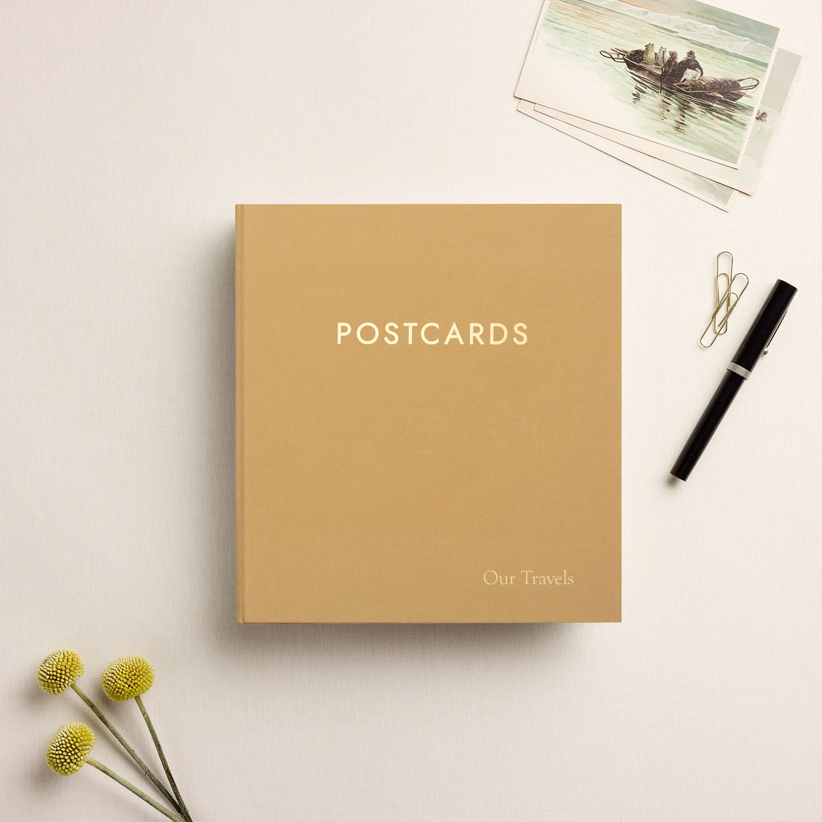 The Medium Postcard Album | Buttercup Yellow Cotton