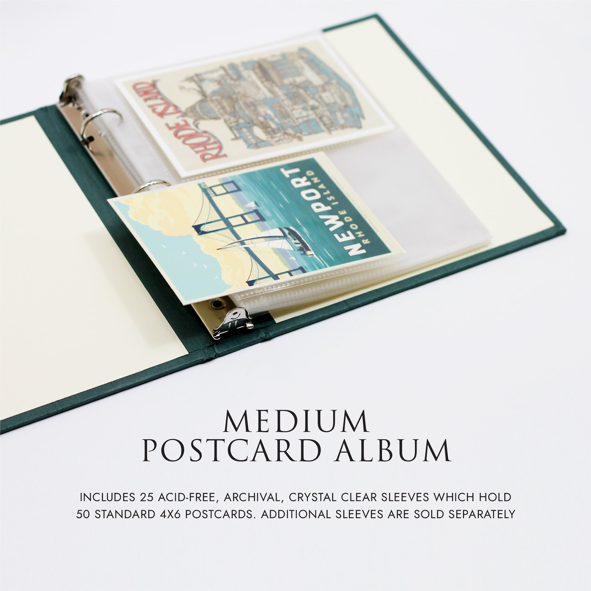 Medium Postcard Album, Cover: Celery Cotton