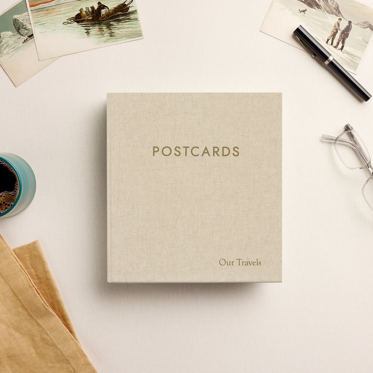 The Medium Postcard Album | Natural Linen
