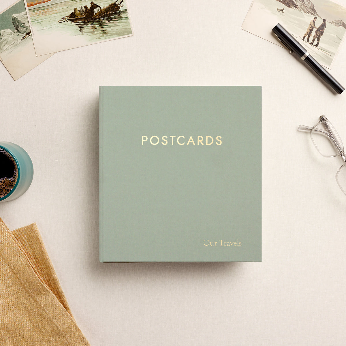 The Medium Postcard Album | Sage Green Cotton