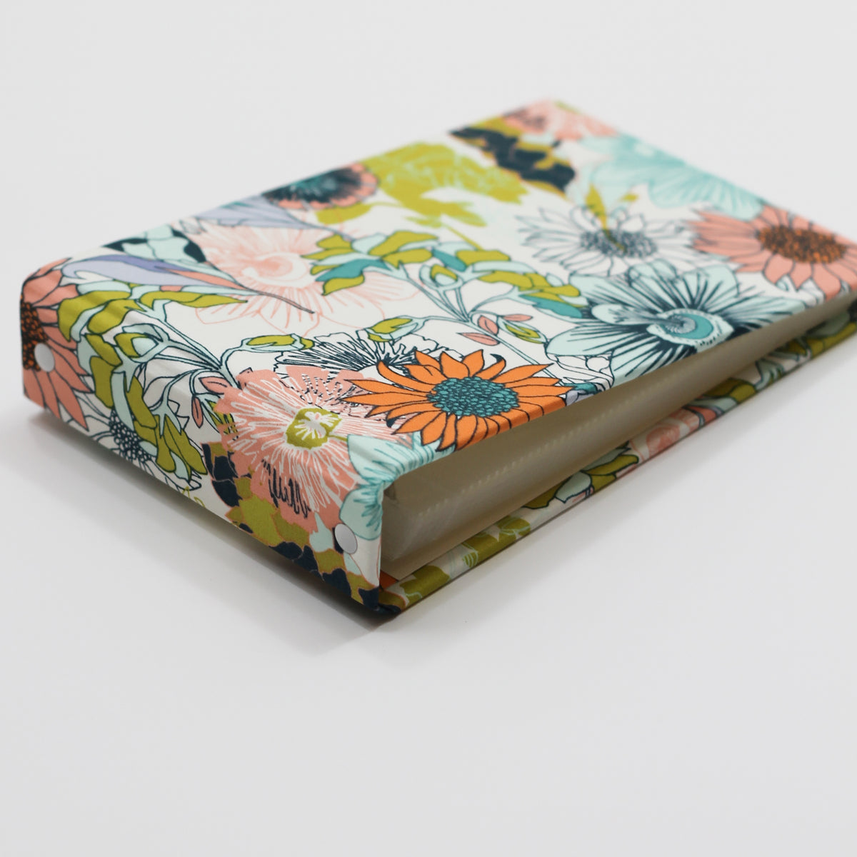 Small Photo Binder | for 4x6 Photos | with Retro Floral Fabric Cover