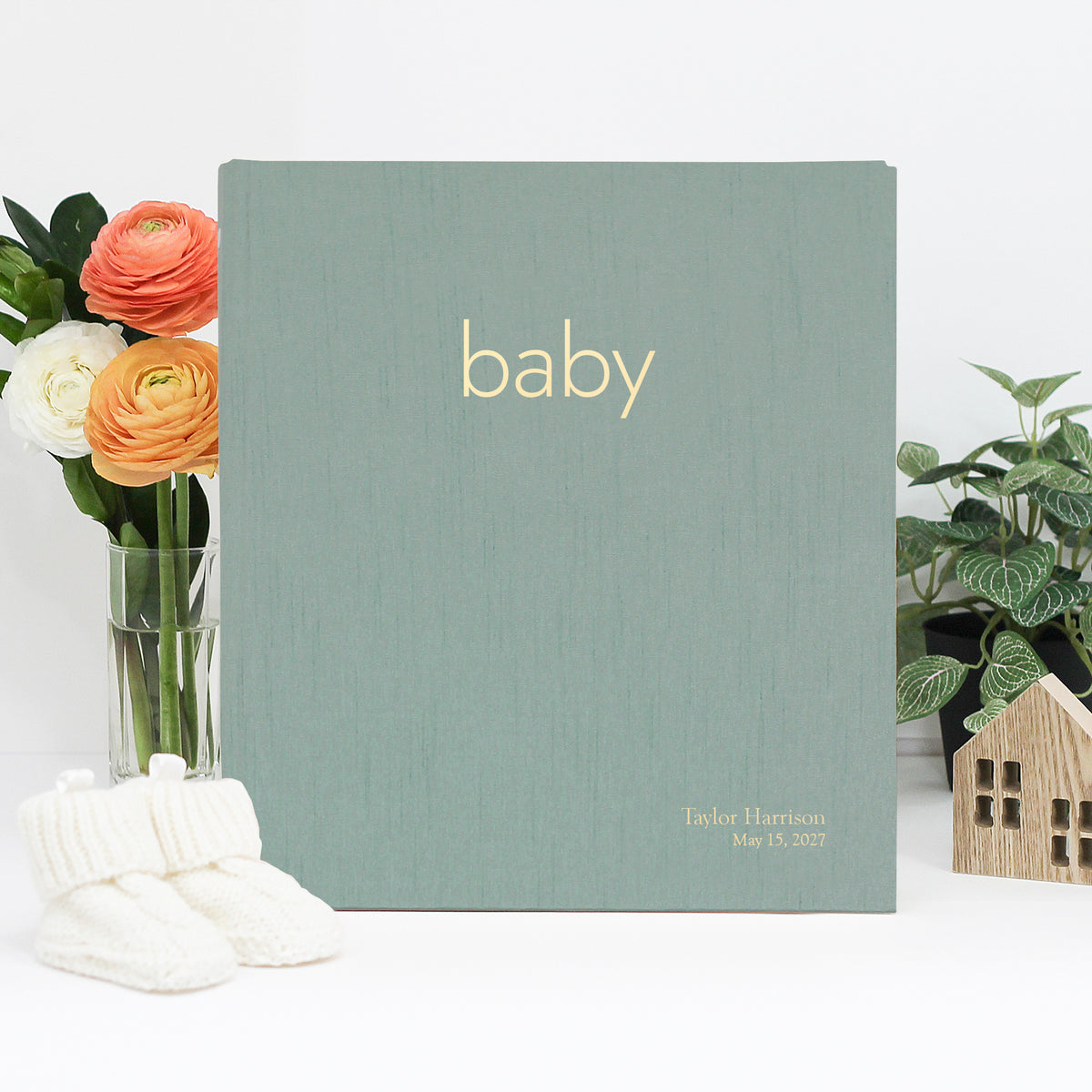 The Baby Memory Binder | Robin's Egg Blue Silk