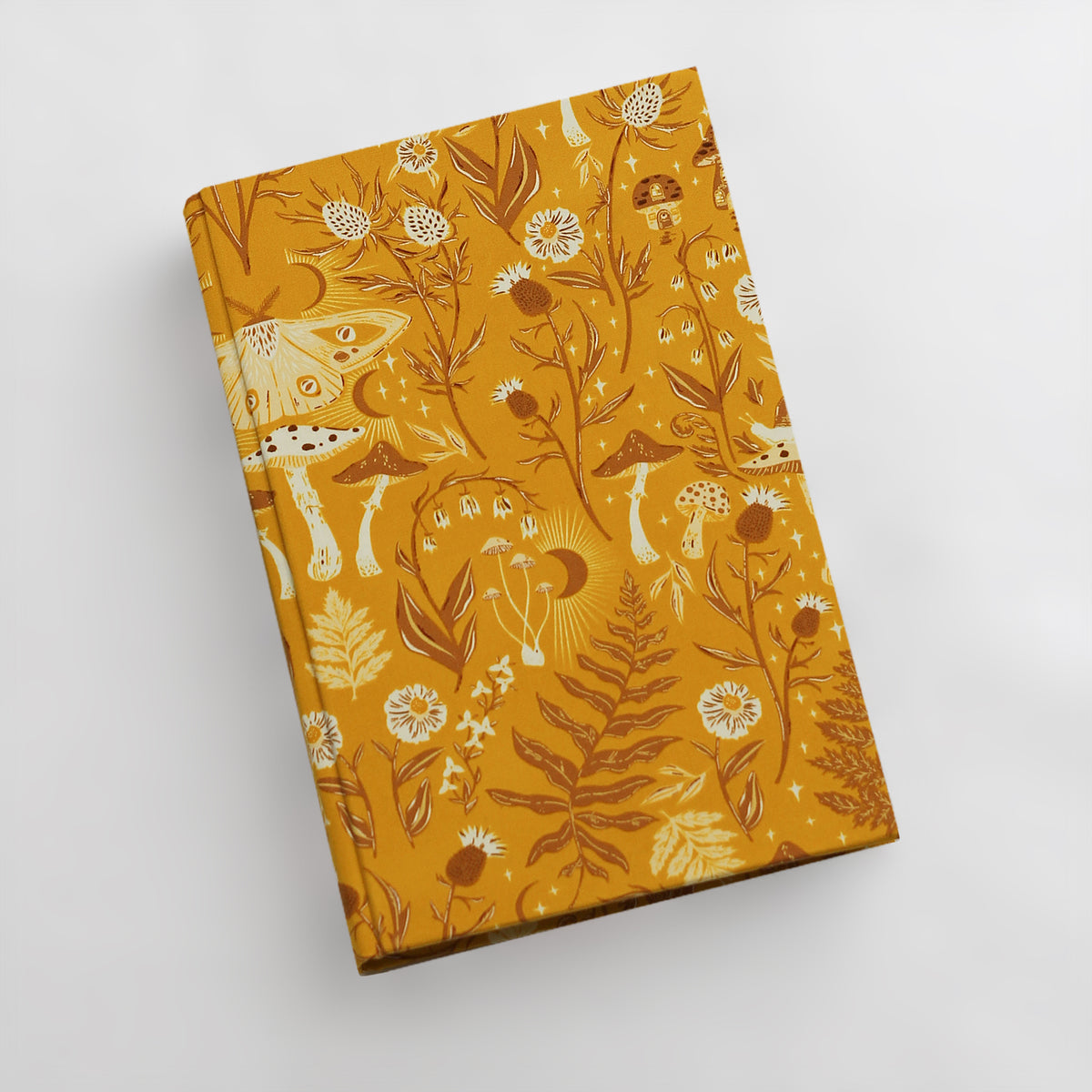 Medium 5.5x8.5 Blank Page Journal | Cover: Golden Thistle