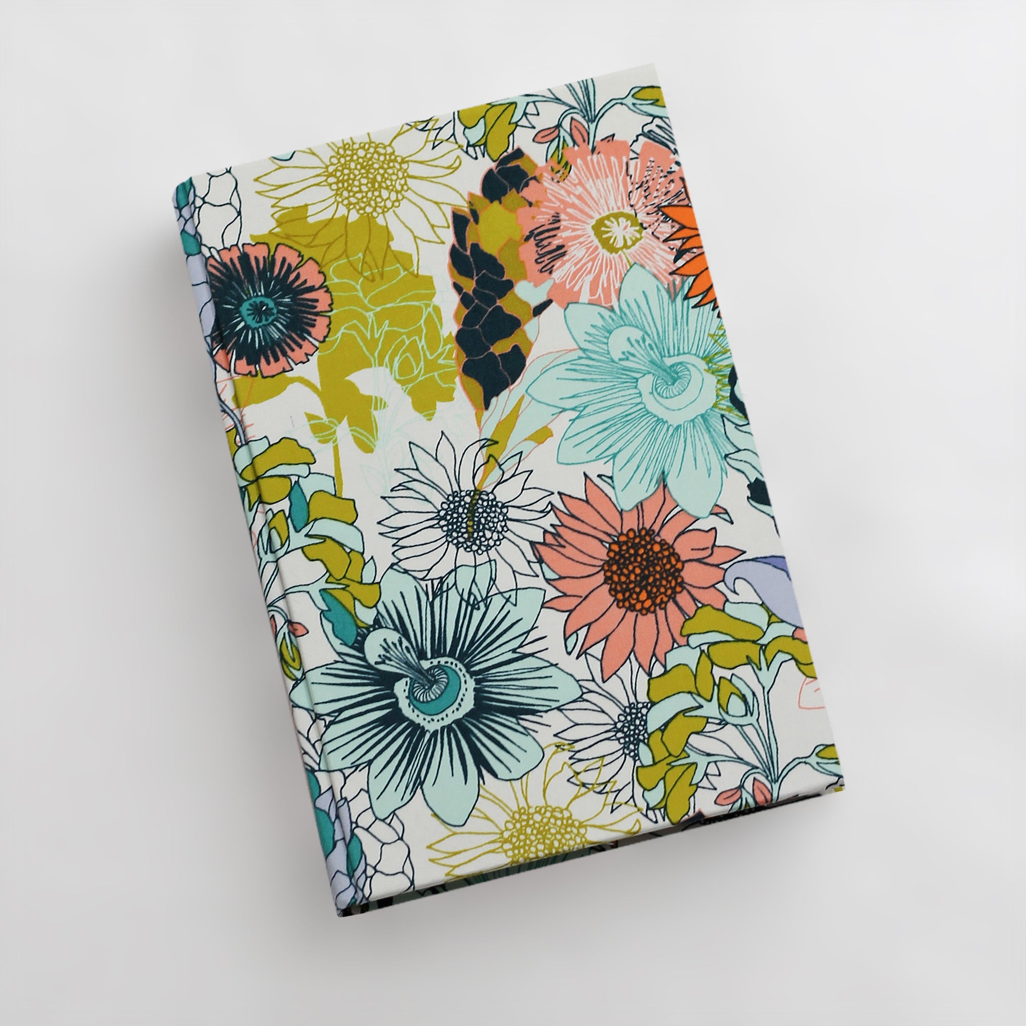 Medium 5.5x8.5 Blank Page Journal, Cover: Celery Cotton