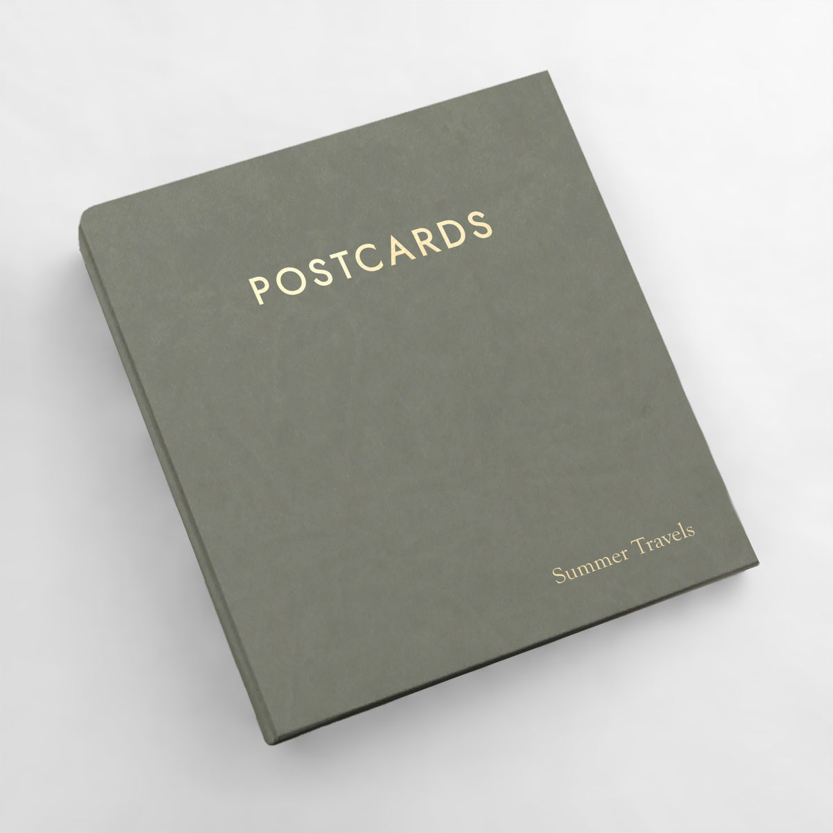 The Medium Postcard Album | Moss Green Vegan Leather