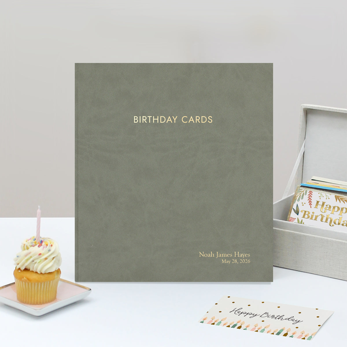 Birthday Card Binder | Personalized Card Storage Album | Rag & Bone Bindery Birthday Card Binder | Personalized Card Storage Album | Rag & Bone Bindery