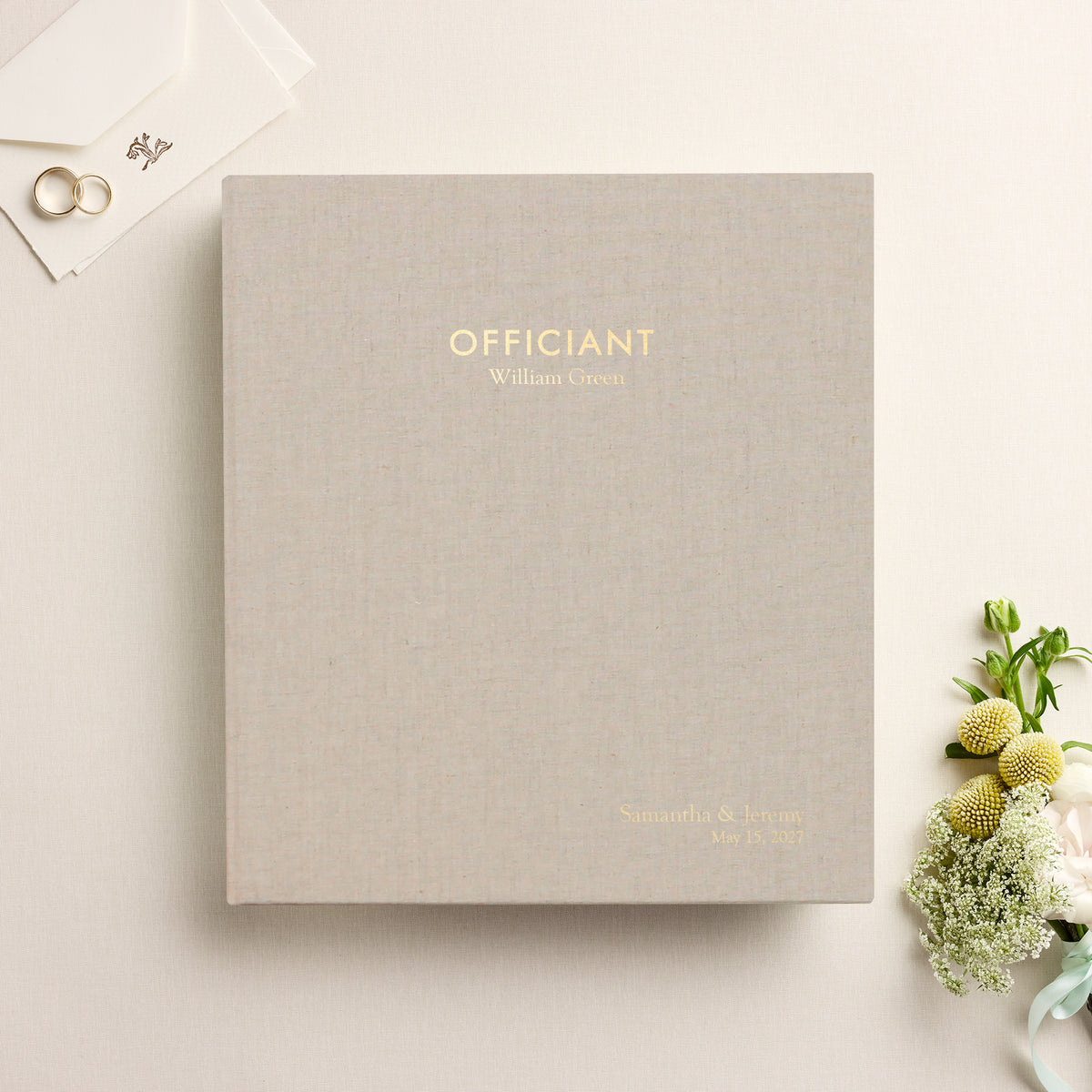 The Officiant Binder | Natural Linen