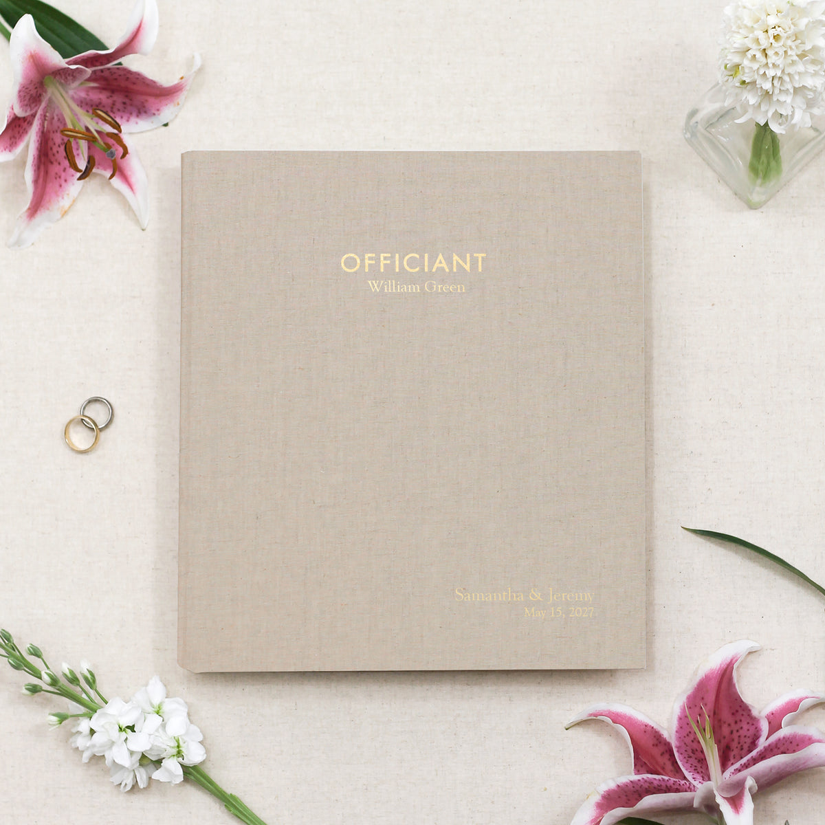The Officiant Binder | Natural Linen
