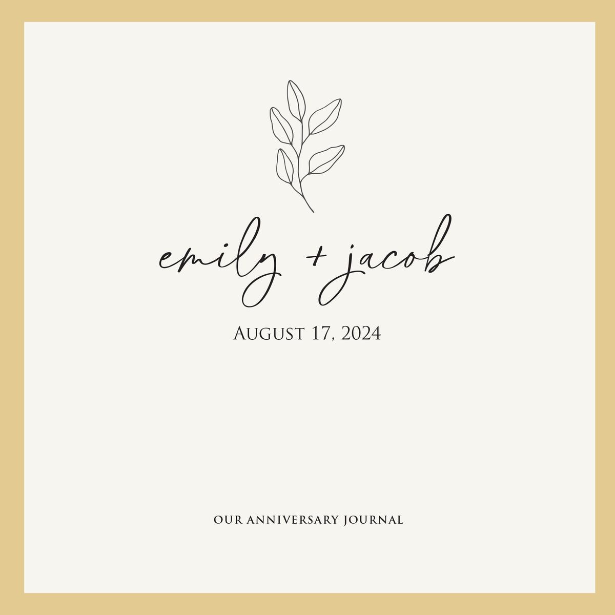 Anniversary Journal | Printed Cover: You + Me | Available Personalized