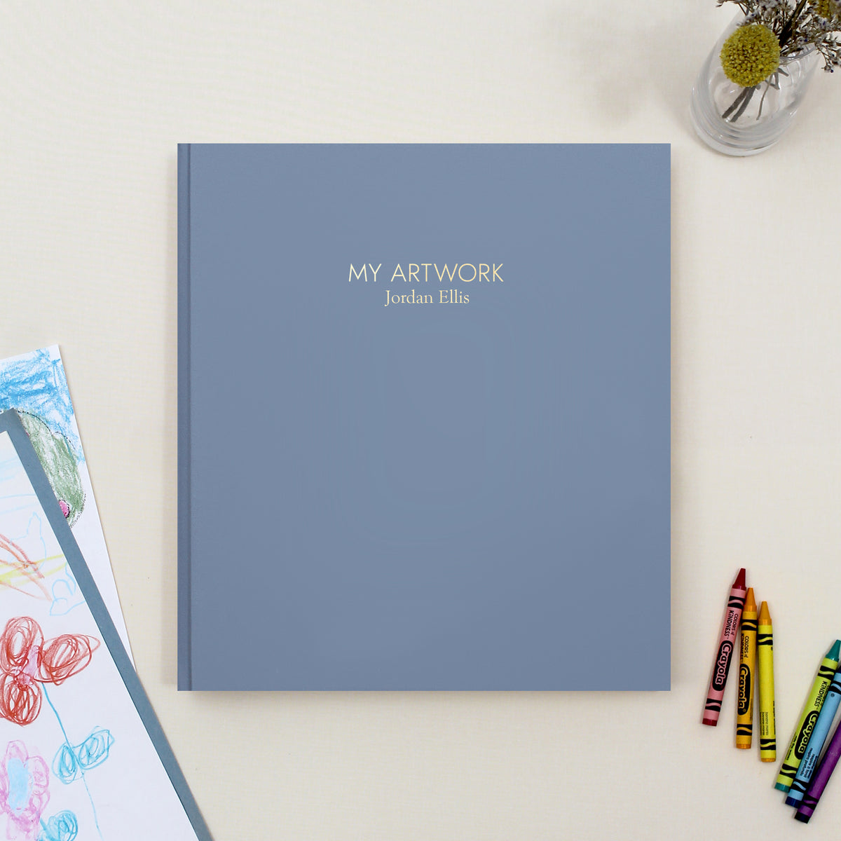 My Artwork Binder | Ocean Blue Vegan Leather