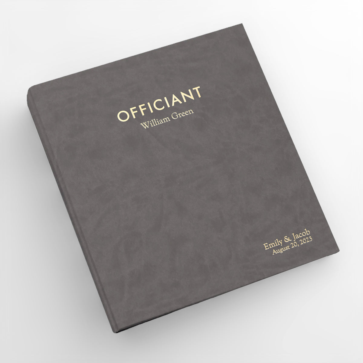 Officiant Binder with Slate Vegan Leather Cover