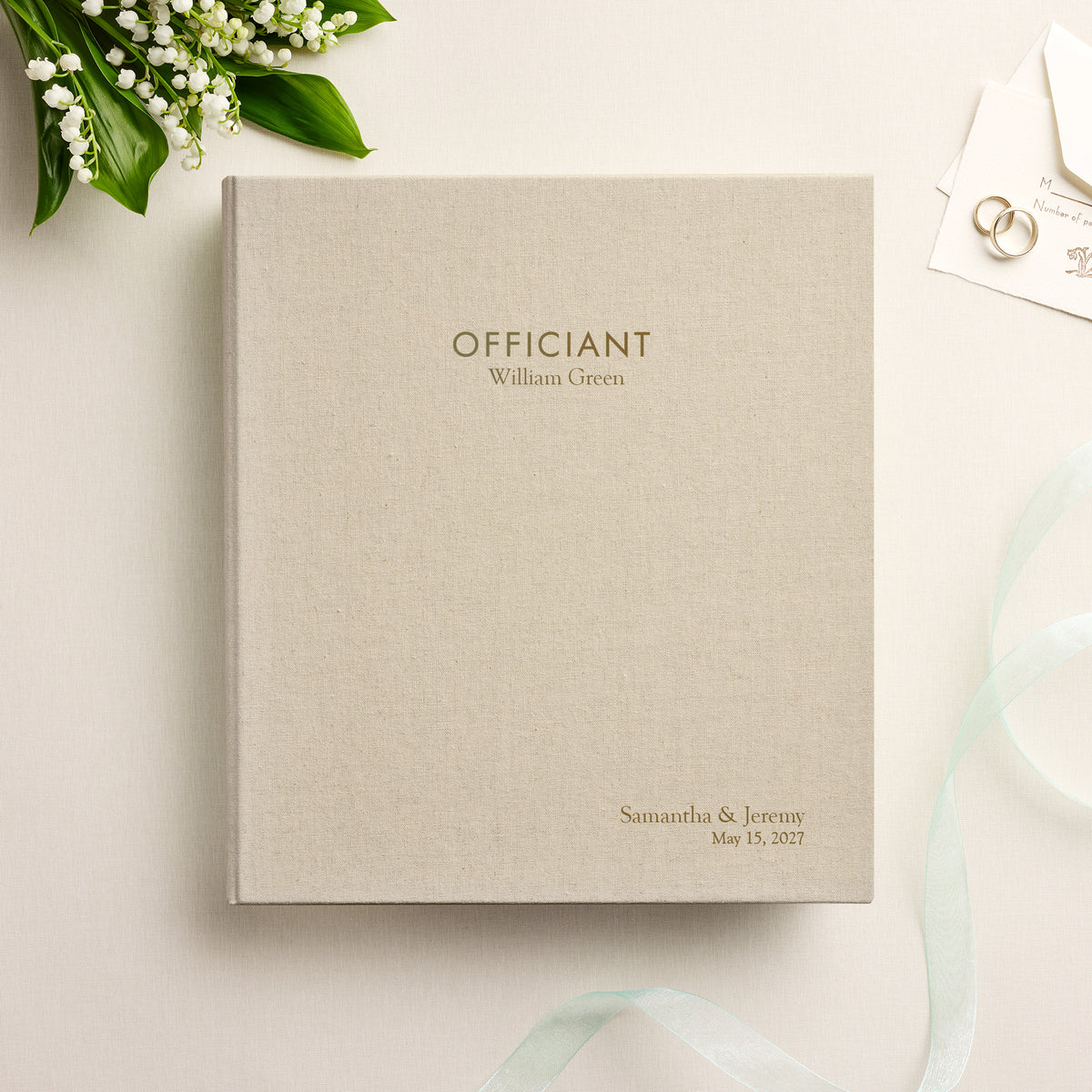The Officiant Binder | Natural Linen