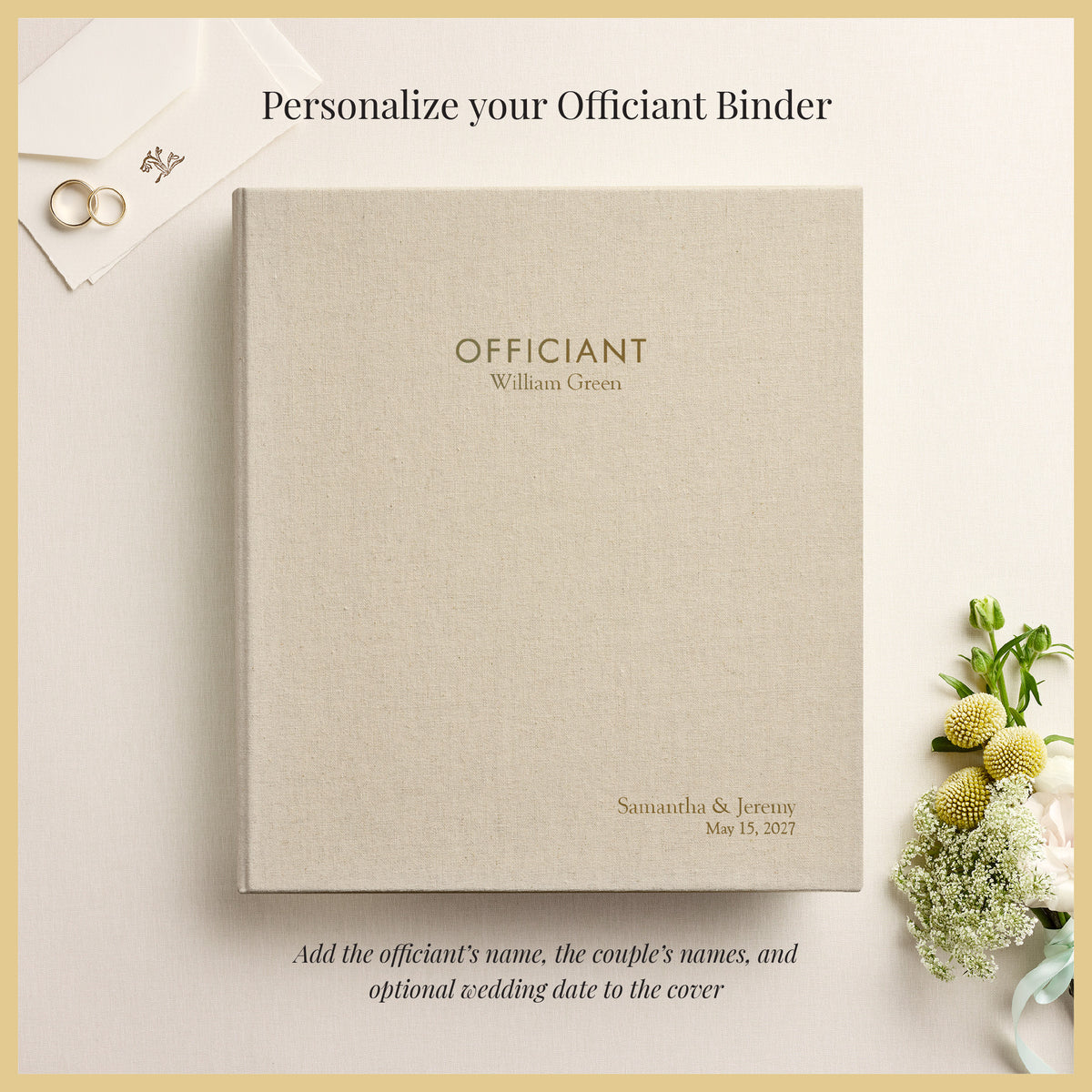 The Officiant Binder | Natural Linen