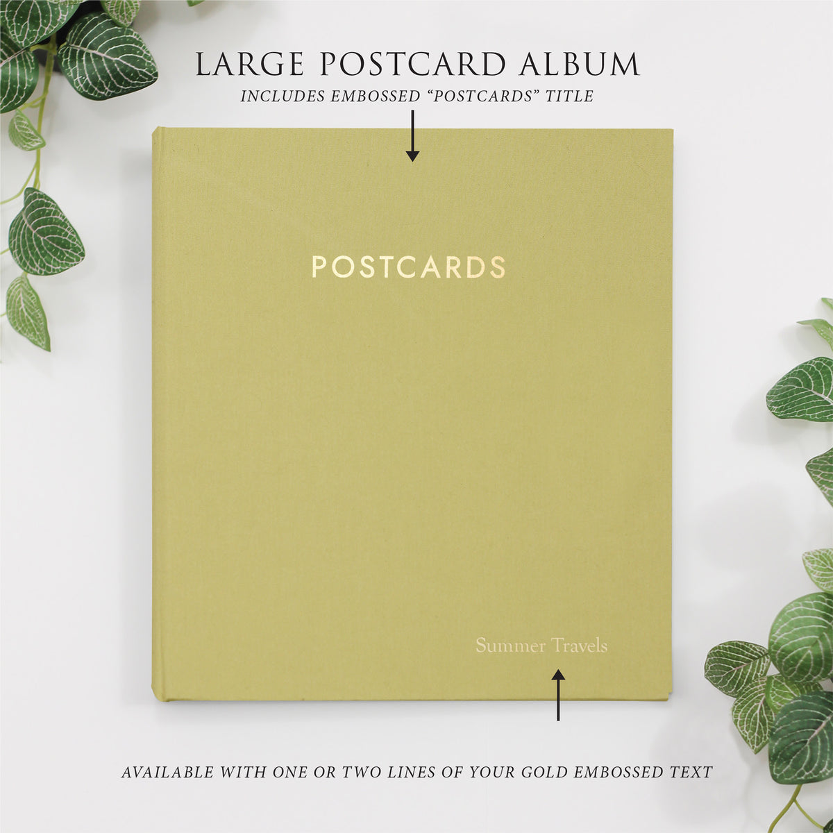 Large Postcard Album | Cover: Celery Cotton | Available Personalized