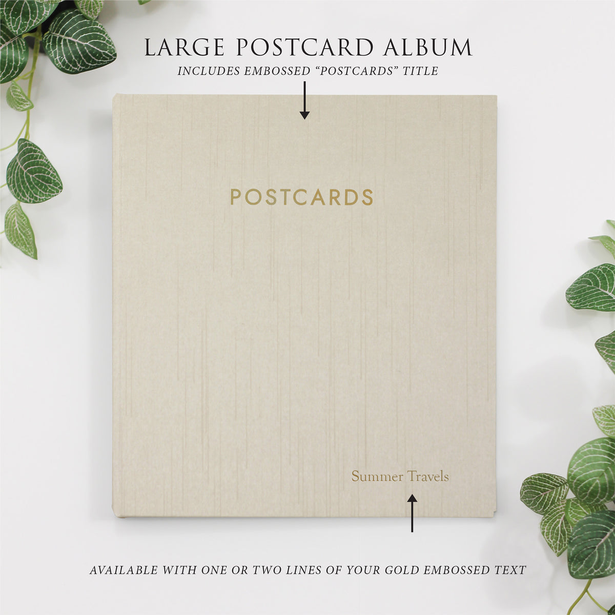 Large Postcard Album | Cover: Champagne Silk | Available Personalized