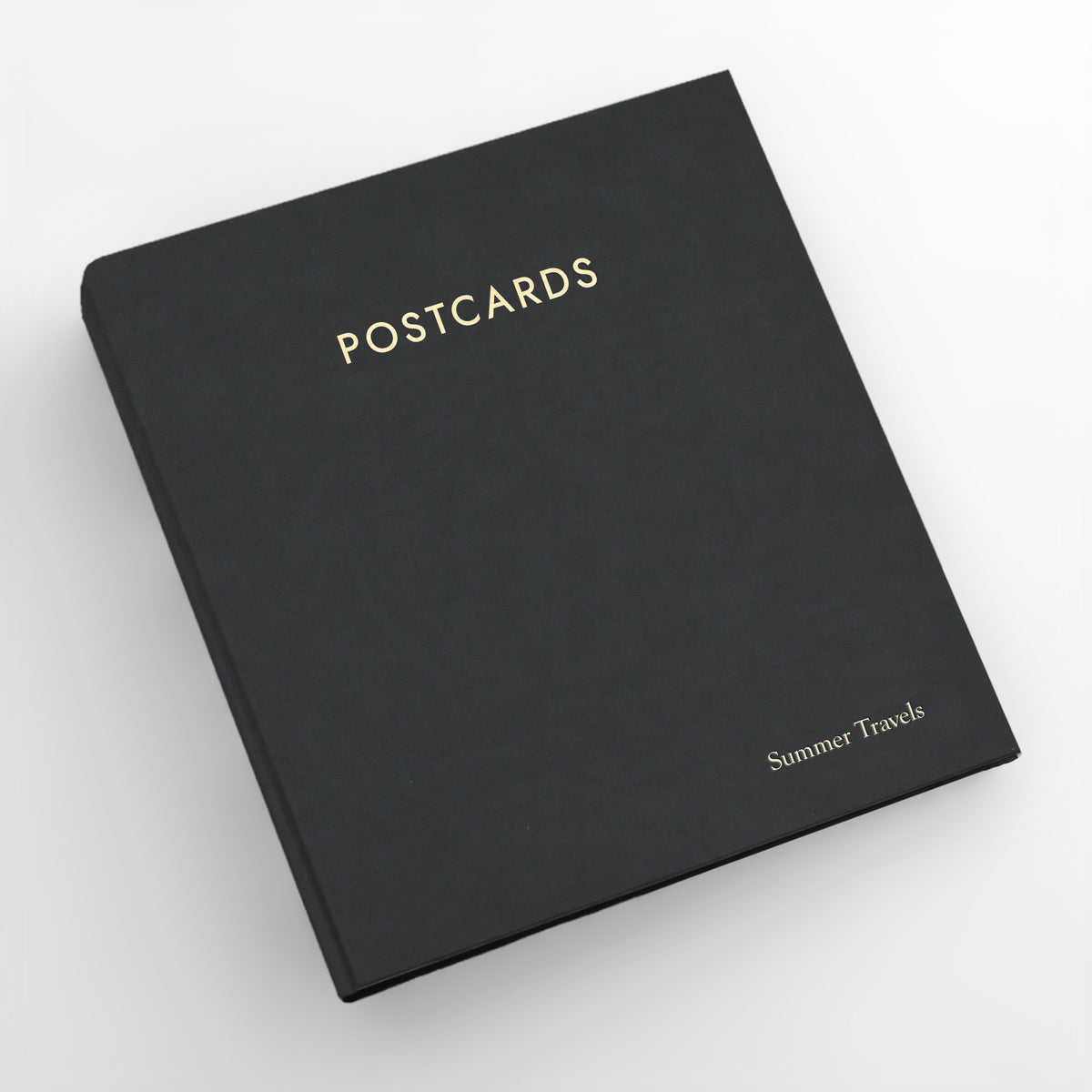 Large Postcard Album | Cover: Black Vegan Leather | Available Personalized