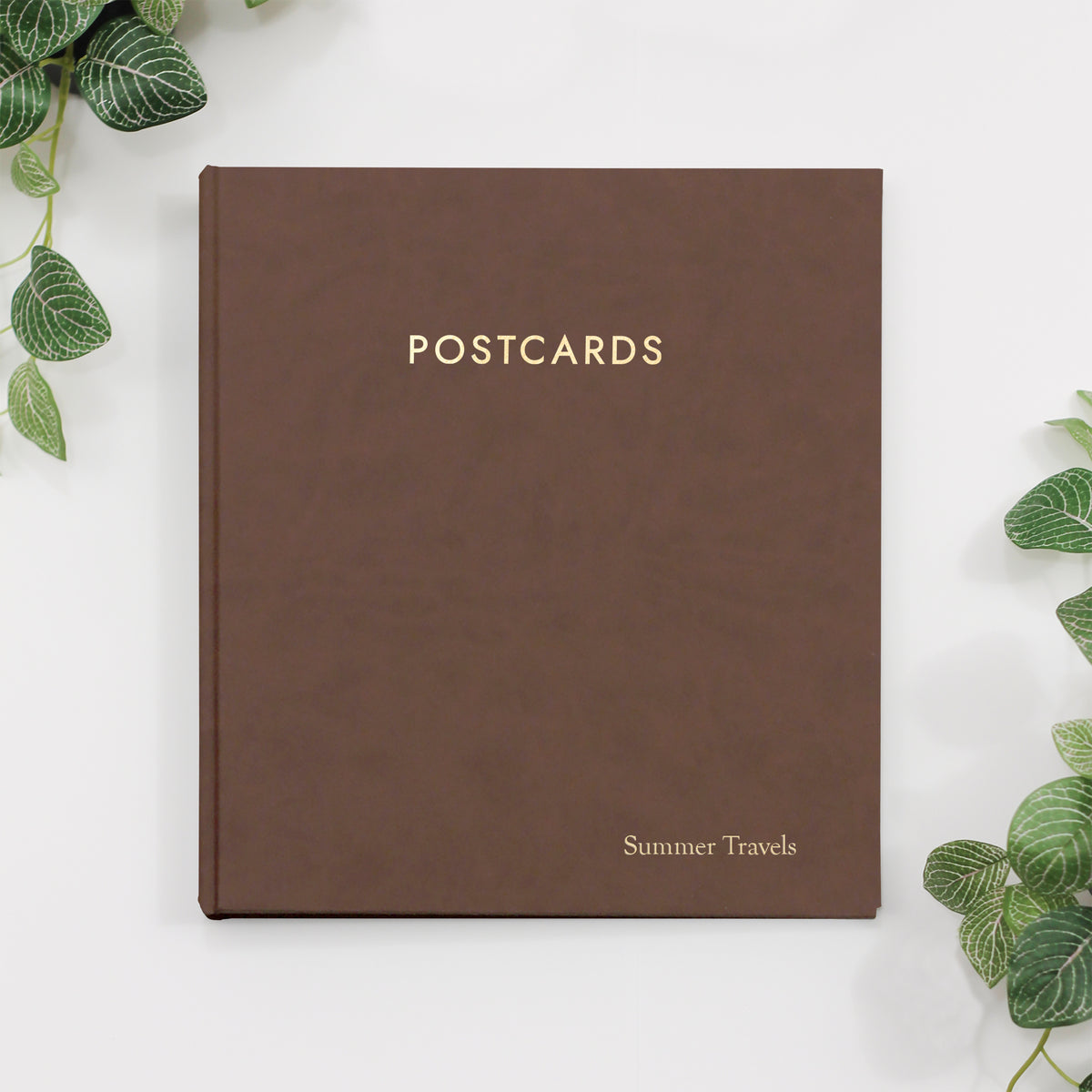 Large Postcard Album | Cover: Mocha Vegan Leather | Available Personalized