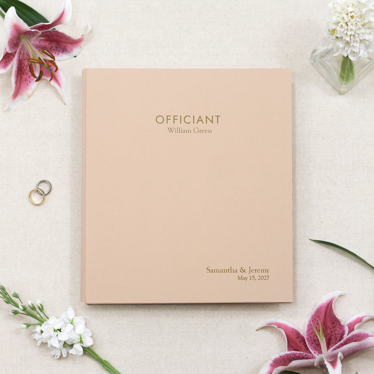 The Officiant Binder | Peachy Pink Cotton