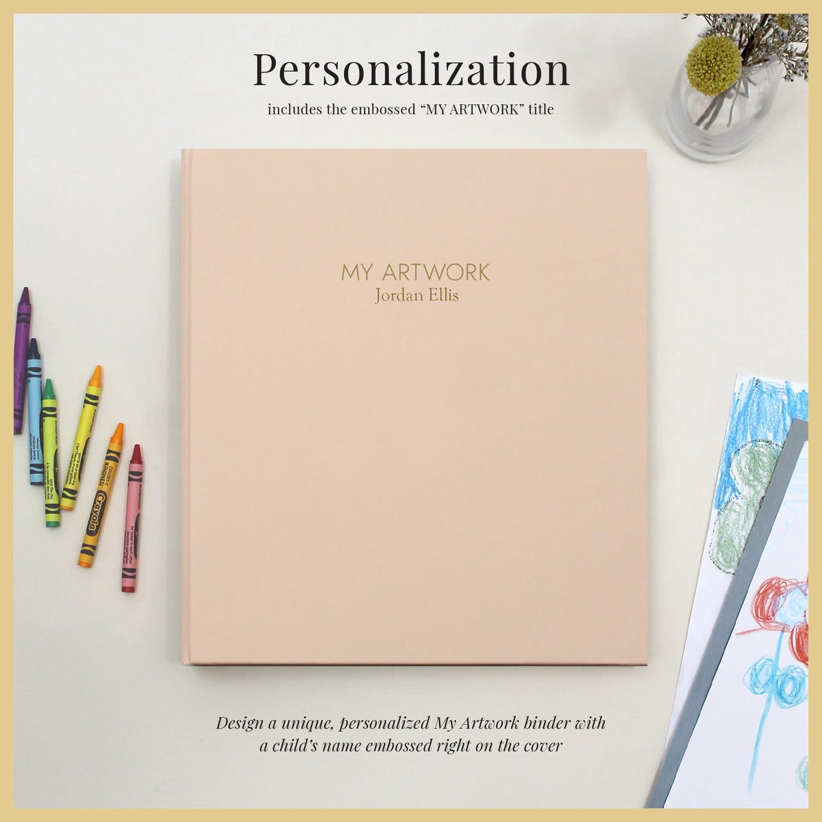 My Artwork Binder | Peachy Pink Cotton