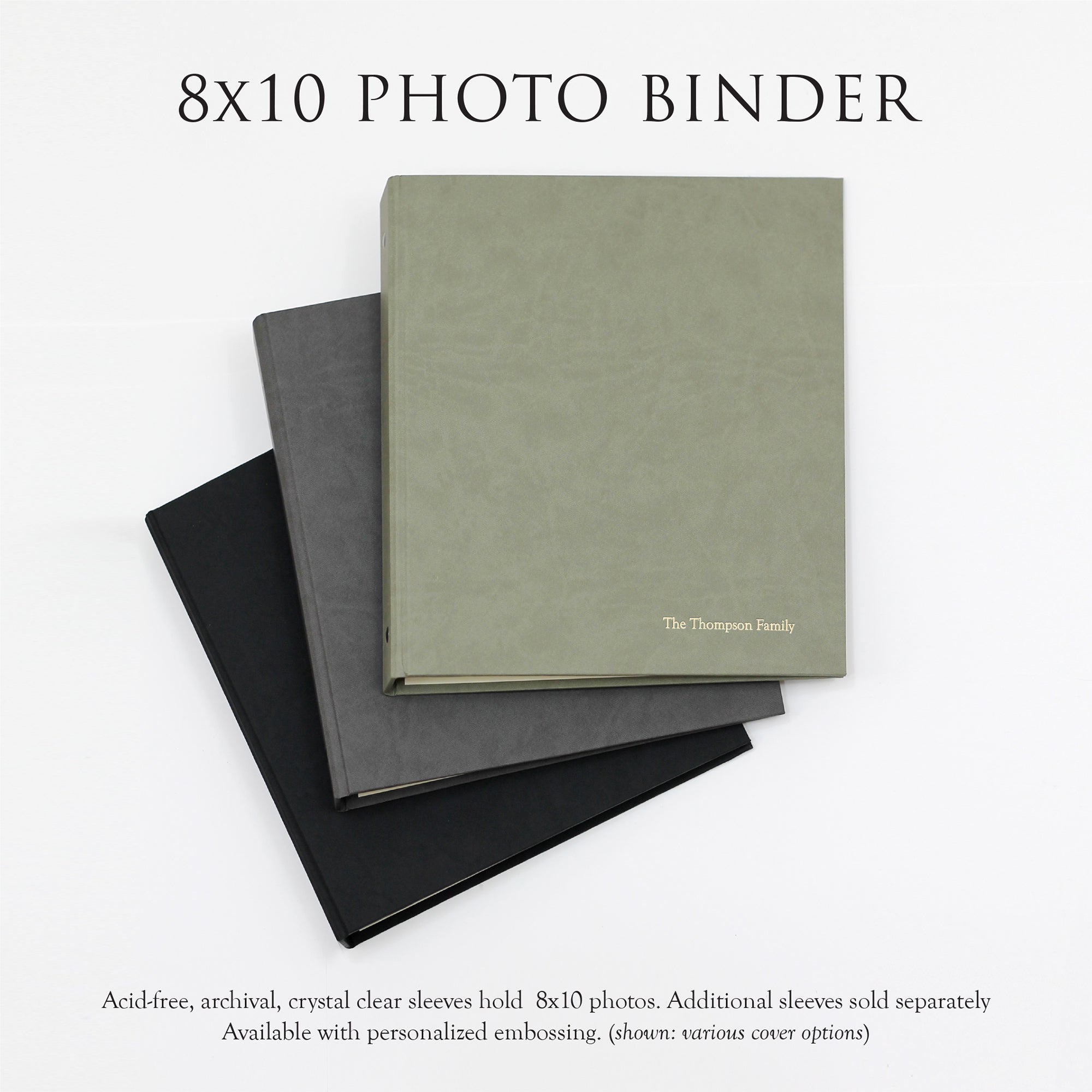 Large Photo Binder For 8x10 Photos | Cover: Pastel Blue Cotton | Avail ...