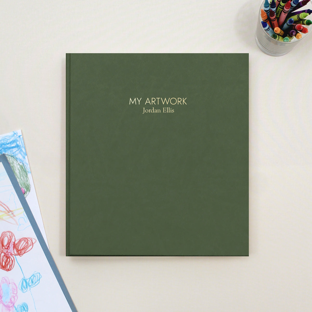 My Artwork Binder | Pine Green Vegan Leather
