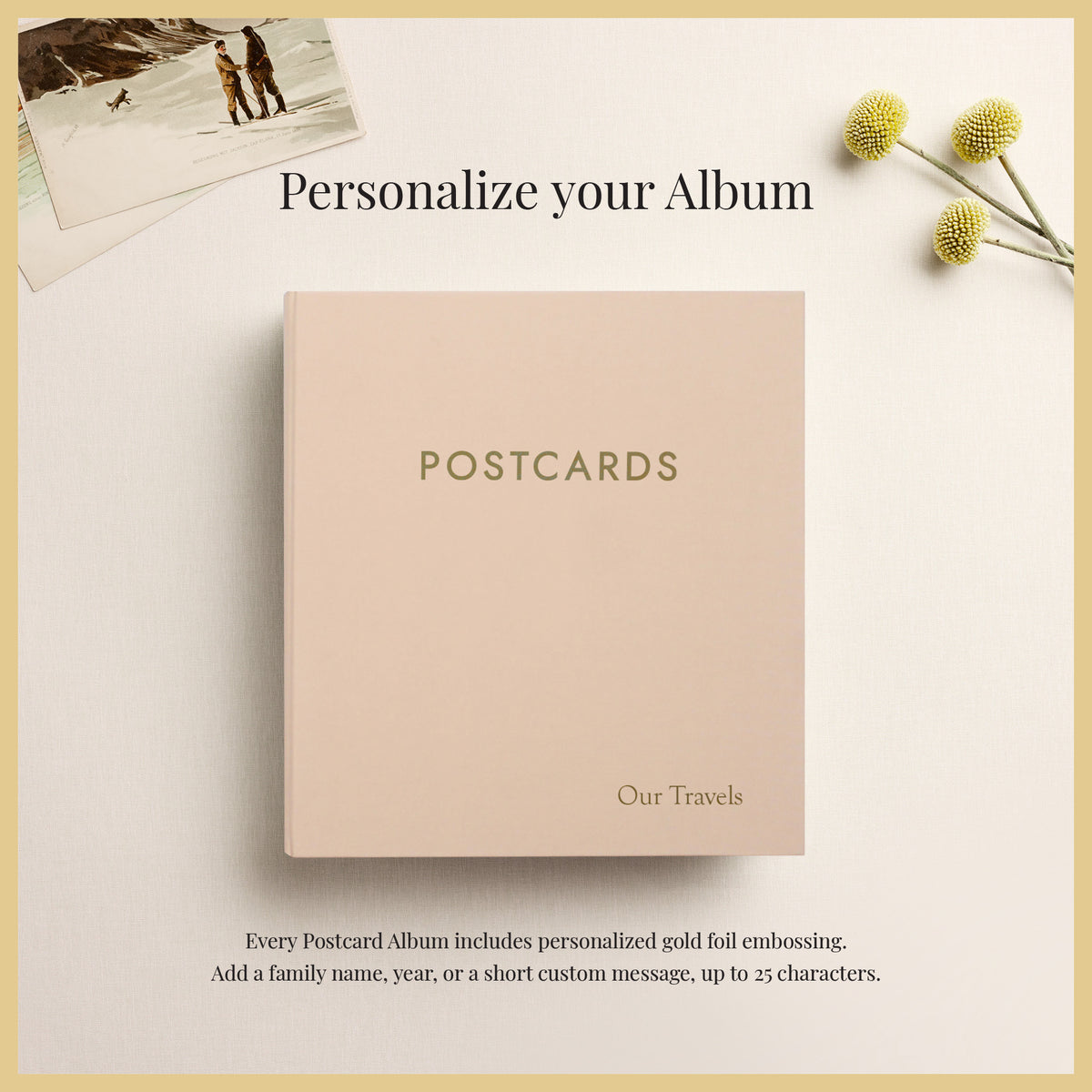 The Medium Postcard Album | Peachy Pink Cotton