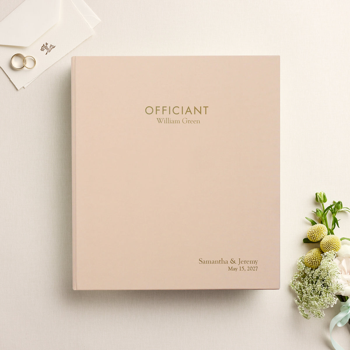 The Officiant Binder | Peachy Pink Cotton