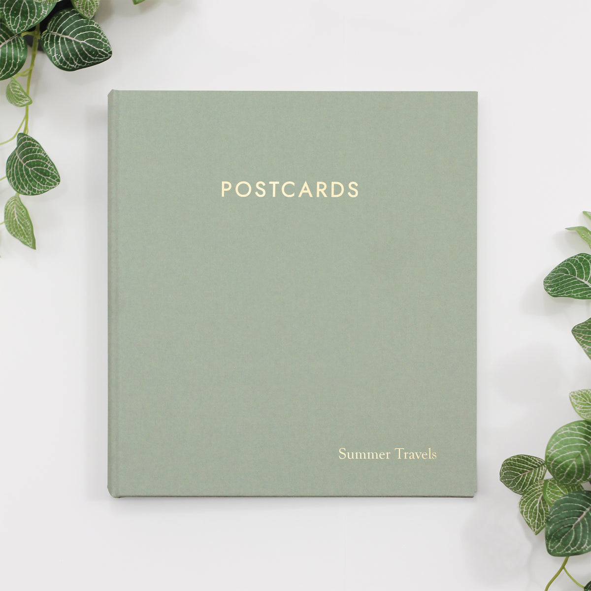 The Large Postcard Album | Sage Green Cotton