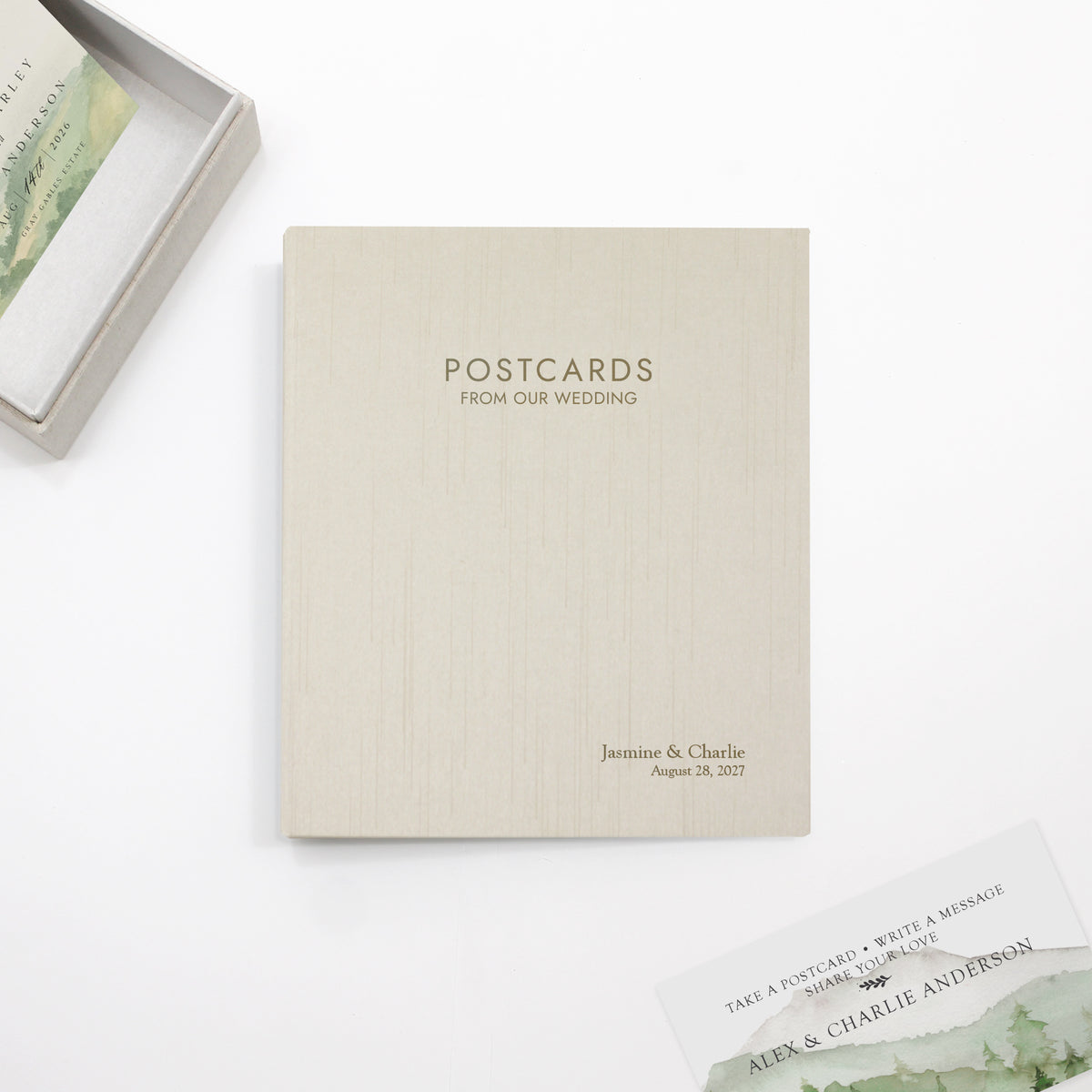 The Postcard Guestbook | Ivory Silk