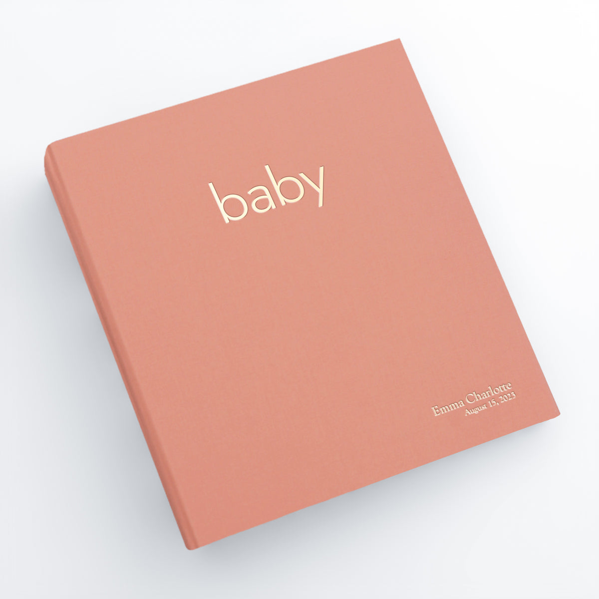 Personalized Baby Memory Binder with Coral Cotton Cover | Select Your Own Pages
