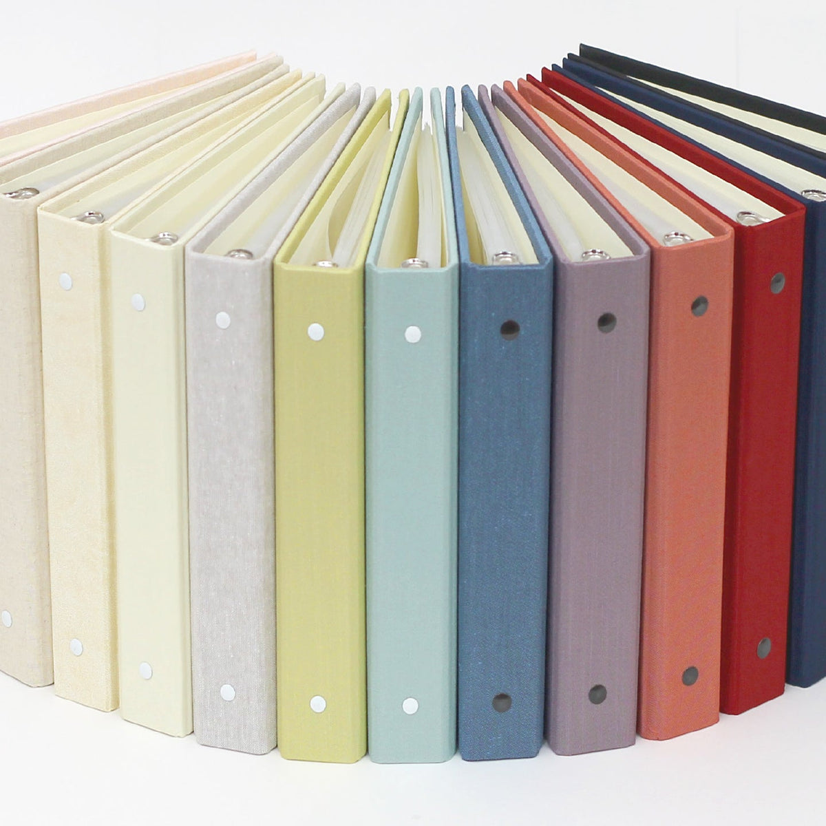 Storage Binder for Photos or Documents with Coral Cotton Cover
