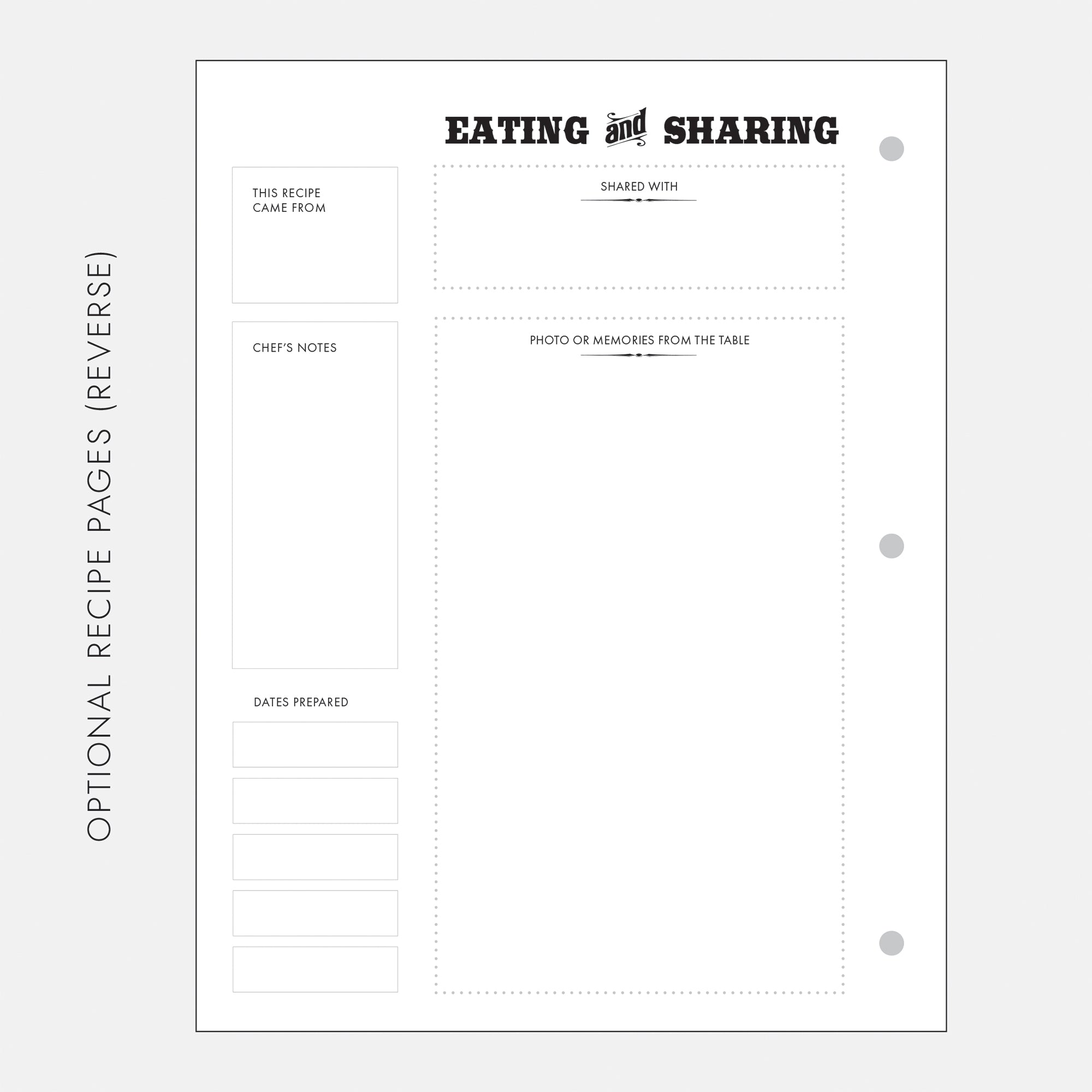 Recipe Jsons Blank Recipe Journal