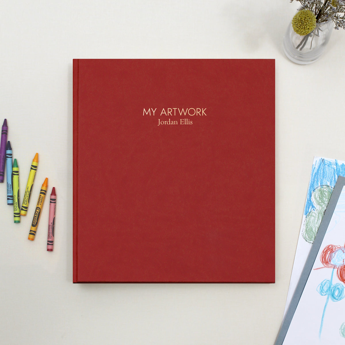 My Artwork Binder | Red Vegan Leather